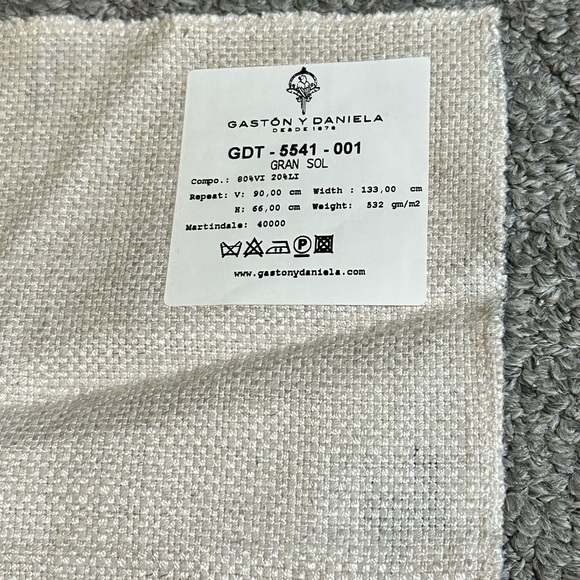 Gaston y Daniela Fabric Sample Remnant Gran Sol 11.5” Yellow Amarillo Crafts - Picture 4 of 10